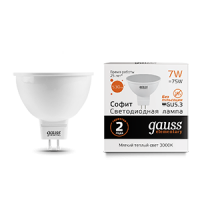 Лампа светодиодная Gauss GU5.3 3000К 7 Вт