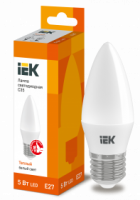 Лампа светодиодная IEK Е27 3000К 5 Вт